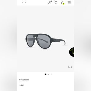 Armani Exchange sunglasses, unisex.  Excellent condition